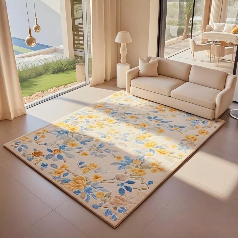Hand-Tufted Wool Shaggy Area Carpet